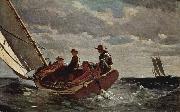 Winslow Homer Breezing Up oil on canvas